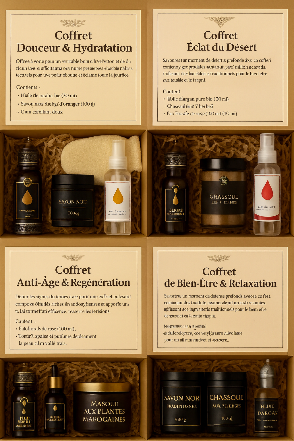 Découvrez Nos 4 Coffrets Bien-Être & Beauté Marocains